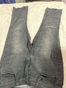 Charcoal Colour Bootcut Jeans