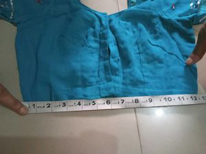 Teal Embellished Saree