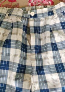 Blue Plaid Trousers