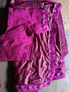 Purple Embellished Saree