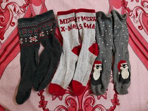 Festive Christmas Socks - 3 Pairs