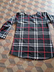 Plaid Long Sleeve Tunic