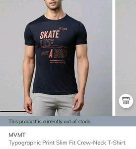 MVMT Typographic Print Slim Fit Crew Neck Tshirt