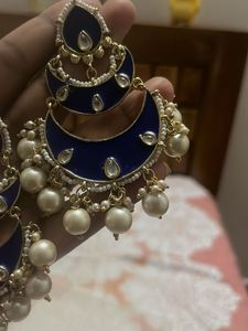 Navy blue earrings