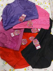 Colorful Lace Trim Panties