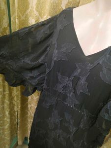 Aarke Ritu Kumar Black Floral Dress
