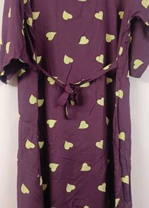 Maroon Heart Print Co-ord Set | Stylish