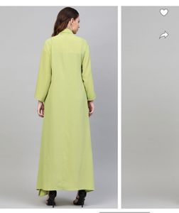 Women Flared 3/4th Sleeve Green Shrug