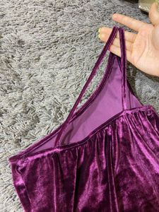 Velvet Slit Mini Dress