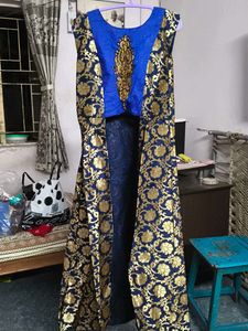 Elegant Blue &amp; Gold Kurta