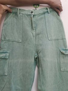 Mint Green Cargo Pants