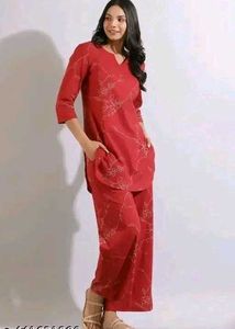 Red Co Ords Set