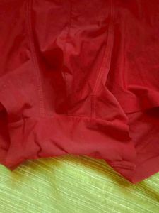 Red Men&#39;s Silk Seamless Boxer Briefs