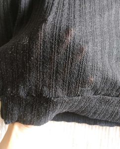 Gothic Black V-Neck Sweatshirt