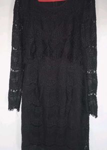 Elegant Black Lace Dress