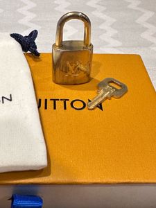 Authentic Louis Vuitton Brass Padlock with Key (No