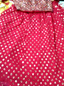 Elegant Pink Sequin Lehenga Choli