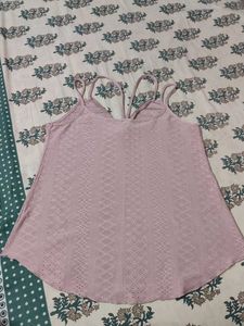 Pink Lace Cami Top