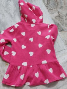 Cute Pink Heart Hoodie