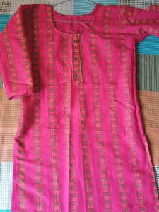 Pink Cotton Kurti