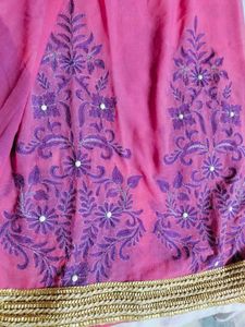 Party Wear Double Colour Beautiful Saree