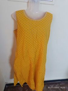 xxl Elegant Yellow double layer  Kurta