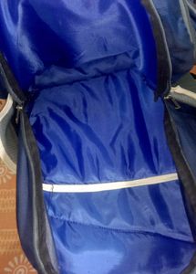Blue Backpack with Circle Design