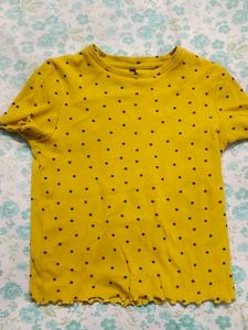 Cute Yellow Polka Dot Tee