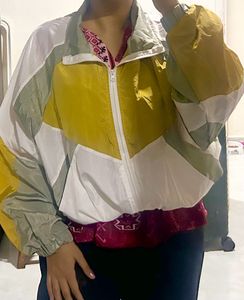 Vintage Colorblock Windbreaker Jacket