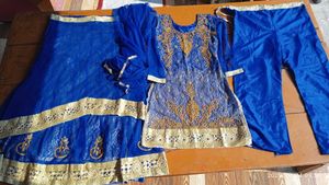 Blue Embroidered Kurta Set