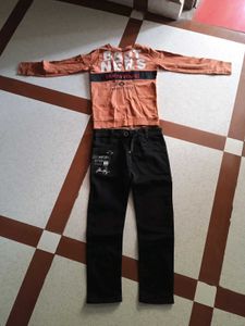 Boy Full Sleeves Tshirt And Black Jeans