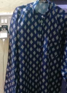Blue Printed Kurta