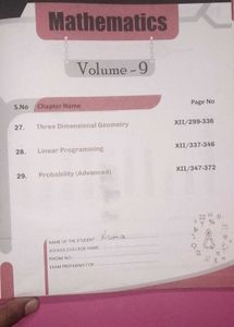 Mathematics Study Material - Class 12th