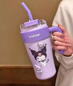 Kuromi Tumbler with Handle &amp; Straw - Purple