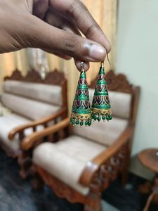 Green Patakha Earrings