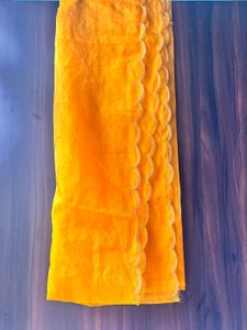 Mustard Organza Dupatta