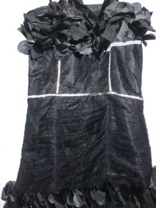 Black Floral Embellished Dress