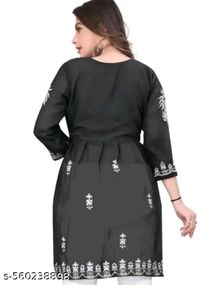 Elegant Chickankari Black Embroidered Kurta