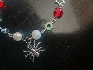 Glow in the dark Beaded Spider Bracelet