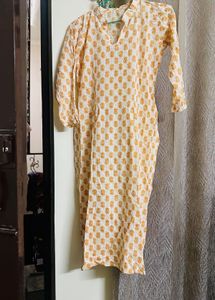 Mustard Printed Salwar Kameez