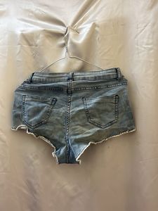 Embroidered Denim Shorts