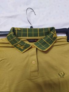 Olive Green Collar T-shirt For Office