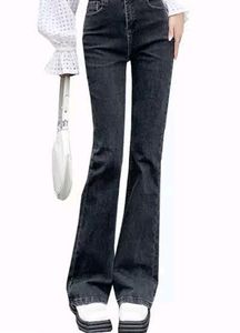 Grey Y2K Flared Jeans