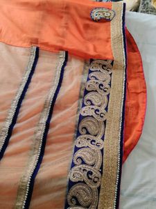 Embroidered Sari Fabric