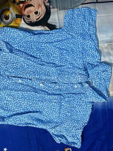 Blue Floral Skirt