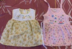 Cute Baby Girl Dresses (2 Items) 6 To 12 Months