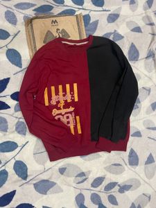 Two-Tone Graphic Sweatshirt