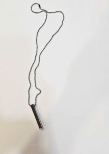 Silver Bar Pendant Necklace