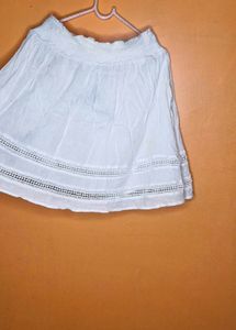 Cute White Short Skirt