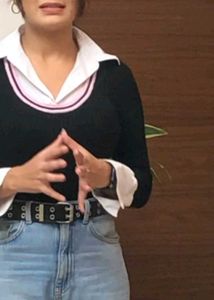Korean Style Top With Shirt Collars